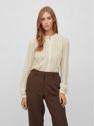 Vila Koszula Chikka 14082977 Écru Regular Fit. Bluzki damskie Vila, xxl, bez wzorów, z syntetyku, bez kołnierzyka, bez ramiączek. Za 159.99 zł.