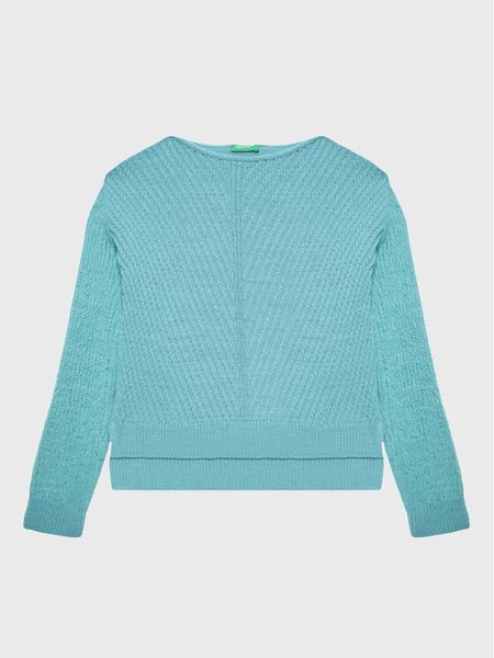 United Colors Of Benetton Sweter 1176C102G Niebieski Regular Fit. Niebieskie swetry dla dziewczynek United Colors Of Benetton, bez wzorów, z syntetyku, bez kołnierzyka, bez ramiączek, bez kaptura. Za 99.99 zł.