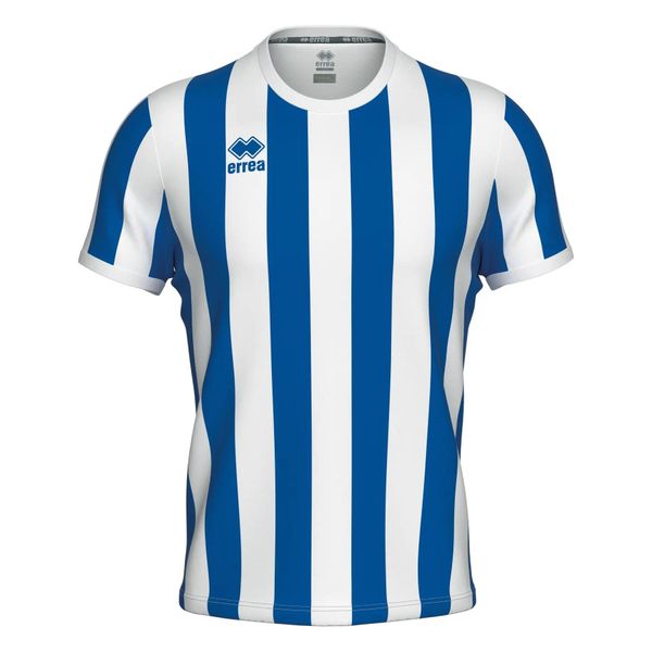 Koszulka Errea Strip. Niebieskie koszulki sportowe męskie ERREA, l, bez wzorów, bez kołnierzyka, bez ramiączek, do piłki nożnej. Za 168.50 zł.