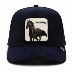 Czapka Goorin Bros The Suede Mustang Navy. Niebieskie czapki i kapelusze męskie Goorin Bros, bez wzorów, sportowe. Za 211.46 zł.