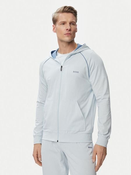 BOSS Bluza Mix&Match 50515313 Niebieski jasny Regular Fit. Niebieskie bluzy męskie Boss, l, bez wzorów, z bawełny, bez kaptura. Za 258.99 zł.