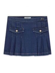 Guess Spódnica jeansowa J6GD33 D8260 Niebieski Regular Fit. Niebieskie spódniczki dla dziewczynek Guess, z aplikacjami, z bawełny. Za 234.99 zł.