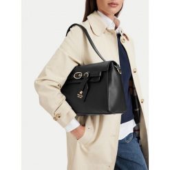 Torebka Beverly Hills Polo Club. Czarne torebki do ręki damskie Beverly Hills Polo Club, bez wzorów, klasyczne, bez dodatków. Za 229.99 zł.