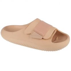 Klapki unisex Crocs 2094132DS. Brązowe klapki damskie Crocs, bez wzorów, z materiału. Za 364.00 zł.