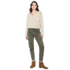 Damskie spodnie cargo 7/8 Le Temps des cerises Rivera. Zielone spodnie materiałowe damskie Le Temps Des Cerises, l, bez wzorów. Za 480.00 zł.