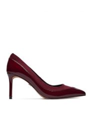 Nine West Szpilki CEO-CD26-009-1 Bordowy. Czerwone szpilki damskie Nine West, bez wzorów, ze skóry, bez obcasa, bez zapięcia. Za 249.99 zł.