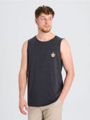 Tank top z nadrukiem na plecach Hot Wheels - szary. Szare t-shirty męskie Sinsay, l, bez wzorów, bez kołnierzyka. W wyprzedaży za 19.99 zł.