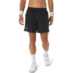 Spodenki sportowe męskie Asics Court 7in Short. Czarne krótkie spodenki sportowe męskie Asics, m, bez wzorów, z materiału, na fitness i siłownię. Za 219.00 zł.