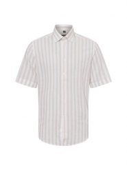Nils Sundström koszula casual z zawartością lnu Mężczyźni Modern Fit Bawełna beżowy, M. Brązowe koszule męskie Nils Sundström, na lato, m, bez wzorów, z bawełny, casualowe, bez kołnierzyka, bez ramiączek. Za 179.95 zł.