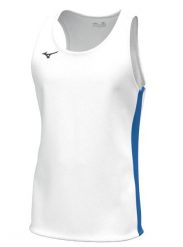 Tank top Mizuno. Niebieskie t-shirty męskie Mizuno, xl, bez wzorów, z materiału, eleganckie, bez kołnierzyka. Za 146.00 zł.
