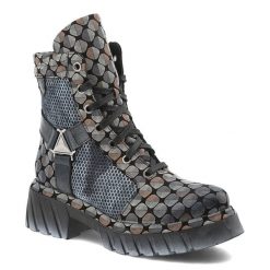 Multikolor Botki Maciejka Stylowe Obuwie Damskie Premium. Szare kozaki damskie Maciejka, ze skóry, bez obcasa, na koturnie. Za 577.99 zł.