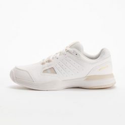 Buty tenisowe Artengo TS500 damskie na mączkę. Białe obuwie sportowe damskie ARTENGO, bez wzorów, z kauczuku, tenisowe. Za 199.99 zł.