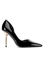 Nine West Szpilki CWF0003-04 Czarny. Czarne szpilki damskie Nine West, bez wzorów, z materiału, bez obcasa, bez zapięcia. Za 249.99 zł.