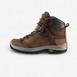 Buty trekkingowe męskie MT500 skóra wodoodporne. Brązowe trekkingi męskie FORCLAZ, przed kolano, trekkingowe. Za 599.99 zł.