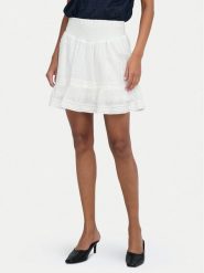 ONLY Spódnica mini Katti 15376205 Biały Regular Fit. Białe spódnice damskie Only, m, bez wzorów, z bawełny, mini, trapezowe. Za 129.99 zł.
