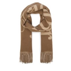 Szalik Tommy Hilfiger. Brązowe szaliki i chusty damskie Tommy Hilfiger, bez wzorów. Za 369.99 zł.