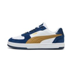 Buty męskie trampki sportowe Puma CAVEN 2.0 LUX SD. Białe trampki męskie Puma, bez wzorów, z materiału, klasyczne, bez zapięcia. Za 278.00 zł.