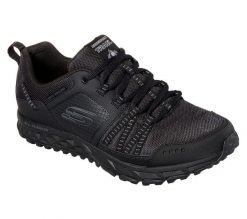 Buty trekkingowe męskie, Skechers Escape Plan. Czarne trekkingi męskie Skechers, przed kostkę, trekkingowe. Za 349.99 zł.