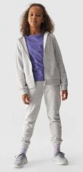 Bluza dziewczęca 4F F1315 jasny szary r 140. Szare bluzy dla dziewczynek 4f, bez wzorów, bez ramiączek, bez kaptura. Za 89.72 zł.