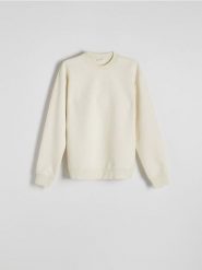 Gładka bluza z bawełną - żółty. Żółte bluzy męskie Reserved, l, bez wzorów, z bawełny, bez kaptura. W wyprzedaży za 49.99 zł.