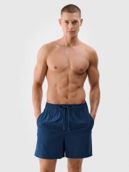 4F Spodenki plażowe boardshorty męskie - morskie M. Niebieskie szorty męskie 4f, na lato, m, bez wzorów, z elastanu, wakacyjne. W wyprzedaży za 39.99 zł.