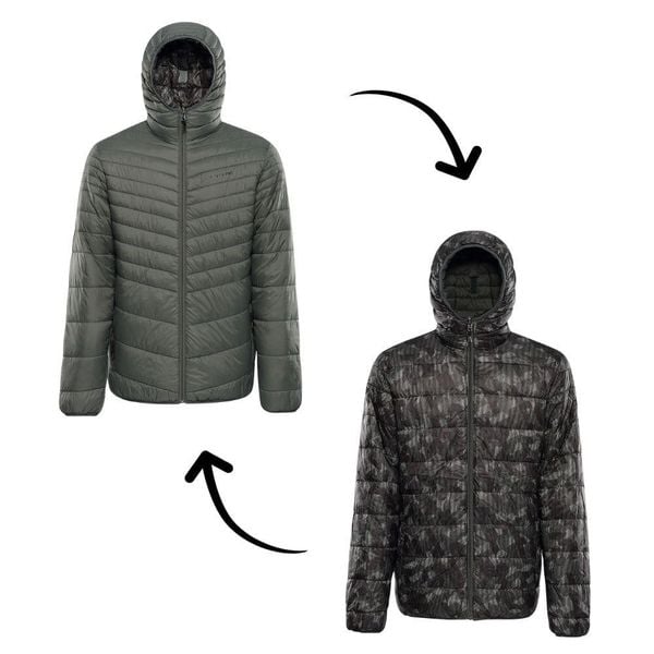 Kurtka męska ocieplana dwustronna Alpine Pro Erom. Zielone kurtki męskie Alpine Pro, m, bez wzorów, z puchu, trekkingowe. W wyprzedaży za 499.00 zł.