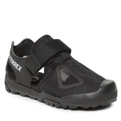 Sandały adidas. Czarne sandały chłopięce Adidas, bez zapięcia. Za 179.99 zł.