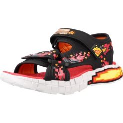 Sandały SKECHERS 402161L Czarny. Czarne sandały męskie Skechers, z materiału, bez zapięcia. Za 159.99 zł.