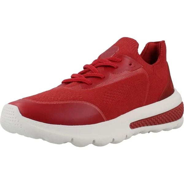 Buty GEOX D46MDB 0AS22 Czerwony. Czerwone obuwie sportowe damskie Geox, bez wzorów, z syntetyku, na fitness i siłownię. Za 320.99 zł.