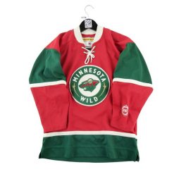 Męski NHL Minnesota Wild Koszulka Koho. Czerwone koszulki sportowe męskie NHL, l, bez wzorów, bez kołnierzyka, bez ramiączek. Za 212.96 zł.