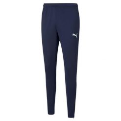 Męskie Treningowe Spodnie Do Biegania TeamRise Poly. Niebieskie spodnie sportowe męskie Puma, m, bez wzorów, z dresówki, do biegania. Za 186.99 zł.
