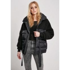 Kurtka damska Urban Classics sherpa mix puffer (grandes tailles). Czarne kurtki damskie Urban Classics, xl, bez wzorów, z materiału, bez kaptura. Za 417.30 zł.