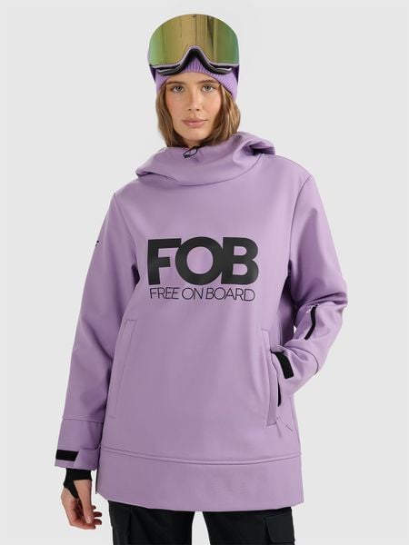 4F Bluza snowboardowa z softshellu membrana 5000 damska - fioletowa L. Fioletowe bluzy damskie 4f, l, bez wzorów, z materiału, bez kaptura, snowboardowy. Za 399.99 zł.