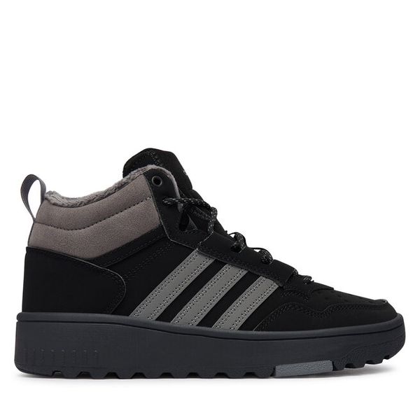 Sneakersy adidas. Czarne trampki i tenisówki chłopięce Adidas, bez wzorów, bez zapięcia. Za 239.99 zł.