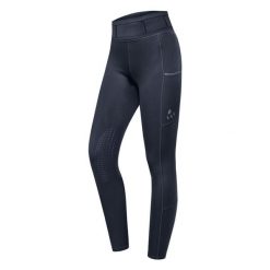 Legginsy jeździeckie z pełnym wzmocnieniem dla kobiet ELT Ella. Niebieskie legginsy damskie ELT, bez wzorów, z elastanu. Za 186.50 zł.