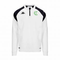 Treningowy top Cercle Bruges Ablas 2023/24. Białe bluzy męskie Kappa, bez wzorów, bez kaptura. Za 324.50 zł.