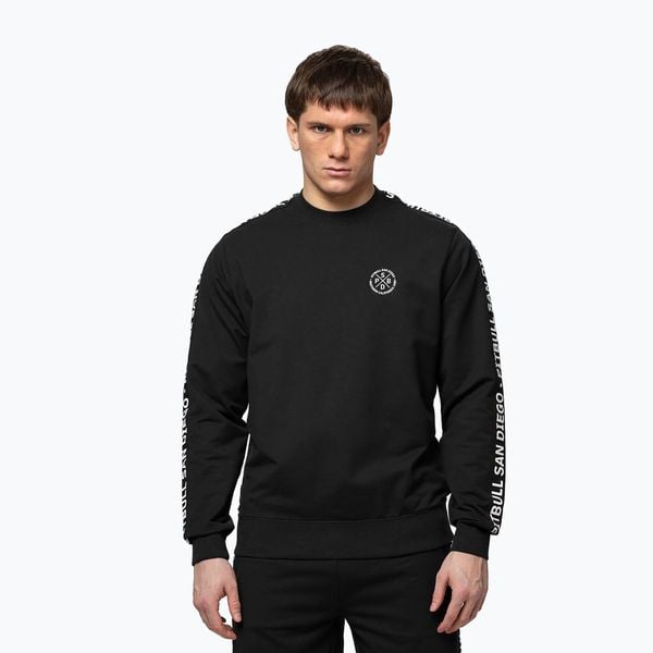 Bluza męska Pitbull Tape Parker Crewneck. Czarne bluzy męskie PITBULL, l, bez wzorów, z bawełny, bez kaptura. Za 199.99 zł.