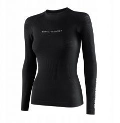 LS1594W Koszulka damska 3D PRO z długim rękawem czarny M. Czarne t-shirty damskie Brubeck, m, bez wzorów, bez kołnierzyka. Za 189.46 zł.