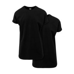 Koszulki T-shirt z długim rękawem w opakowaniu Urban Classics (x2). Czarne bluzki z długim rękawem męskie Urban Classics, m, bez wzorów, bez kołnierzyka. Za 182.50 zł.