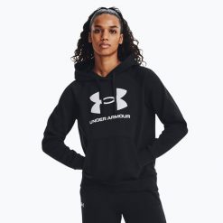 Bluza Damska Sportowa UA Z Kapturem UA Rival Fleece Big Logo Hdy. Czarne bluzy sportowe damskie Under Armour, bez wzorów, z kapturem, na fitness i siłownię. W wyprzedaży za 163.50 zł.