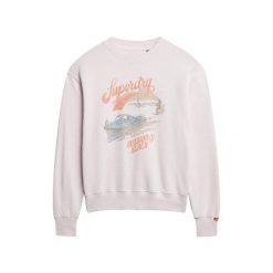 Luźny sweatshirt z motywem dla kobiet Superdry Souvenir. Czerwone t-shirty damskie Superdry., bez wzorów, bez kołnierzyka. Za 316.70 zł.