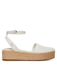 Tommy Hilfiger Espadryle Knit Mesh Espadrille Platform FW0FW08743 Biały. Białe sandały damskie Tommy Hilfiger, bez wzorów, z materiału, bez obcasa, bez zapięcia. Za 339.99 zł.