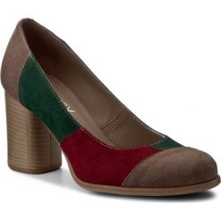 Półbuty ANN MEX - 7960 02W+14CW+13W Mix. Zielone półbuty damskie Ann Mex, ze skóry, eleganckie. W wyprzedaży za 209.00 zł.