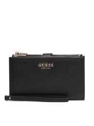 Guess Portfel 183405 Czarny. Czarne portfele damskie Guess, z aplikacjami. Za 294.99 zł.
