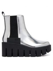United Nude Botki Grip Chelsea LO V 1103214116 Srebrny. Szare botki damskie United Nude, ze skóry, bez obcasa, na koturnie, bez zapięcia. Za 1,539.00 zł.