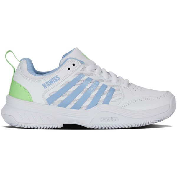 Buty do tenisa damskie K-Swiss Court Express 2. Białe obuwie sportowe damskie K-SWISS, bez wzorów, z materiału, tenisowe. Za 199.00 zł.