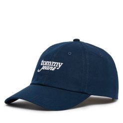 Czapka z daszkiem Tommy Hilfiger. Niebieskie czapki i kapelusze damskie Tommy Hilfiger, bez wzorów. Za 129.99 zł.