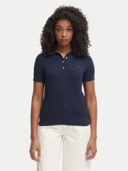 Tommy Hilfiger Sweter WW0WW41474 Granatowy Regular Fit. Niebieskie swetry damskie Tommy Hilfiger, s, bez wzorów, z bawełny, bez kołnierzyka, bez ramiączek, bez kaptura. Za 529.99 zł.