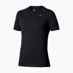 Koszulka do biegania męska Mizuno Tech Light DAF. Czarne koszulki sportowe męskie Mizuno, m, bez wzorów, z materiału, bez kołnierzyka, bez ramiączek, do biegania. Za 179.99 zł.