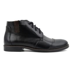 Olivier Buty męskie zimowe eleganckie trzewiki 282LU czarne. Czarne eleganckie półbuty na zimę, ze skóry, eleganckie, bez zapięcia. Za 453.66 zł.